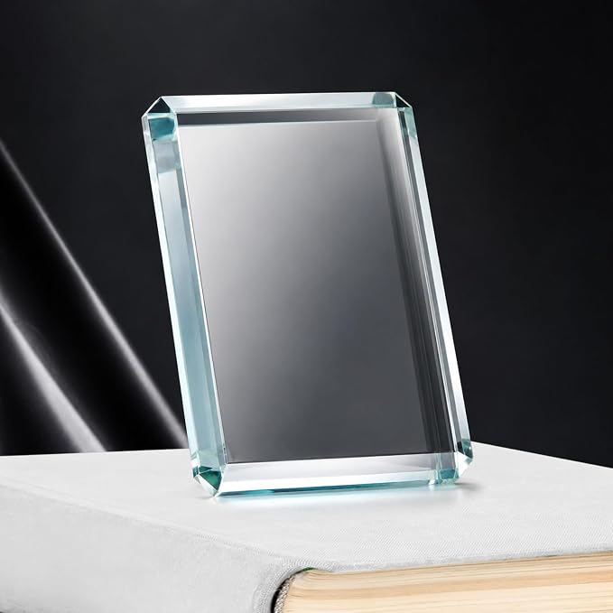 4 PCS Glass Paperweight: Clear Paper Weights Blocks - Image 5
