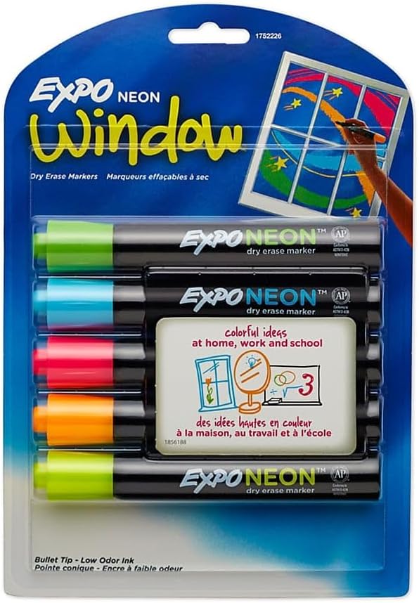 Expo Neon Dry Erase Markers, Bullet Tip by Unknown