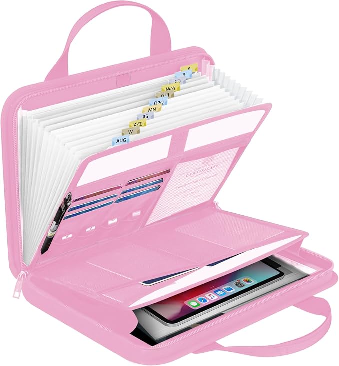 onvvippiv File Organizer Fireproof Expanding Accordion File Folder | Document by onvvippiv