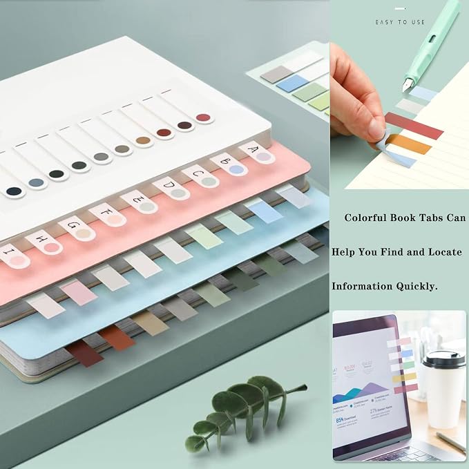 ELII 600 Pcs Index Tabs Page Markers, Transparent Sticky Notes, Book Tabs | - Image 4