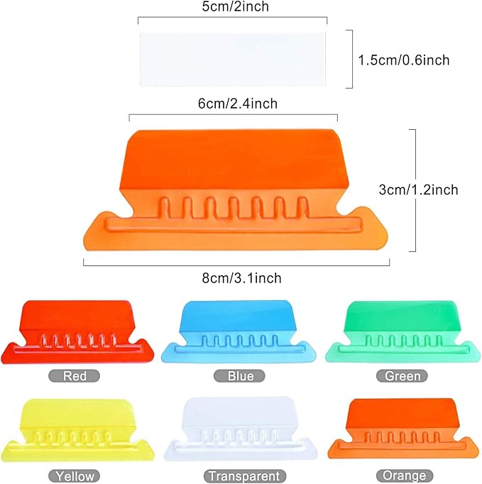 File Folder Tabs, 60+120 Sets Multicolor Hanging Folder Tabs - Image 2
