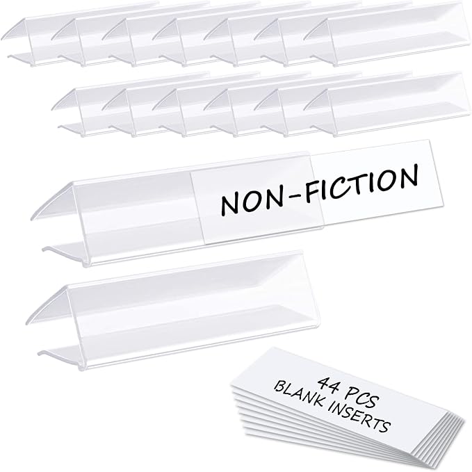 Shelf Label Holder, ChanQnTon 44PCS 3X7/8'' Shelf Labels, Tag Ticket Sign Label by ChanQnTon