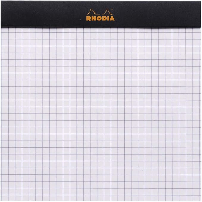 Rhodia Le Carre Head Stapled Pad, 148 x 148 mm, Square Ruling - Image 2