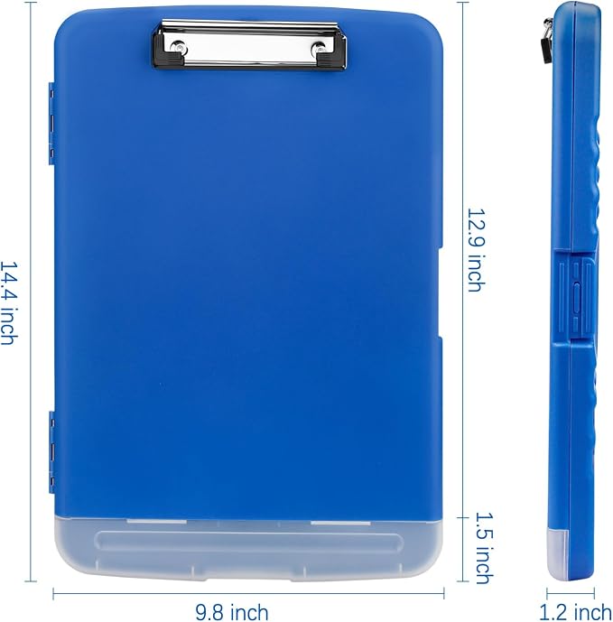 Meiikun Clipboard with Storage, Plastic Clipboards 8.5x11 with Pen Holder - Image 2