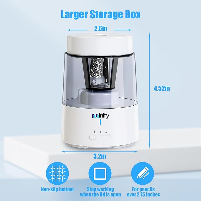 Pencil Sharpener Electric Pencil Sharpener Heavy Duty Blade Rechargeable - Image 7