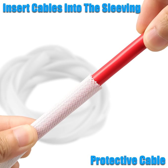 25ft PET Expandable Braided Cable Sleeve 5/8inch Pet Braided Cable Sleeve - Image 4