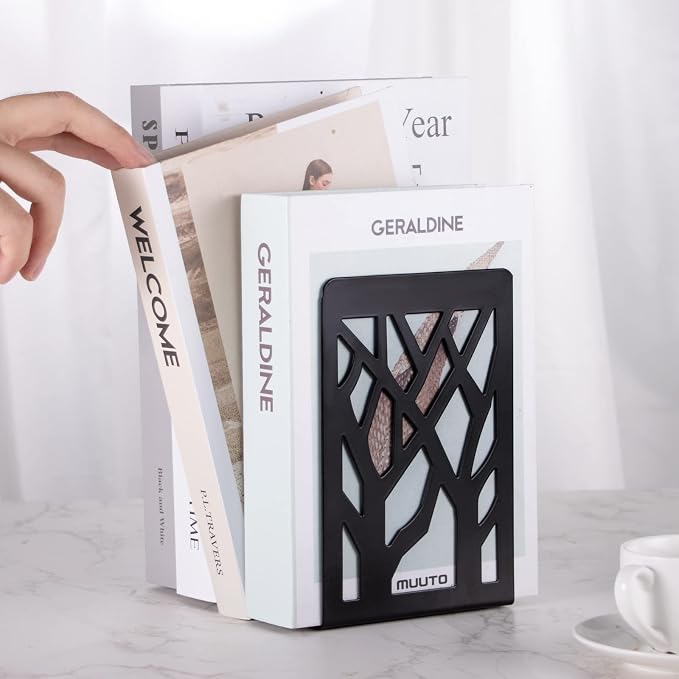Book Ends, Bookends for Shelves, Book Ends for Heavy Books, Book Stoppers for - Image 5