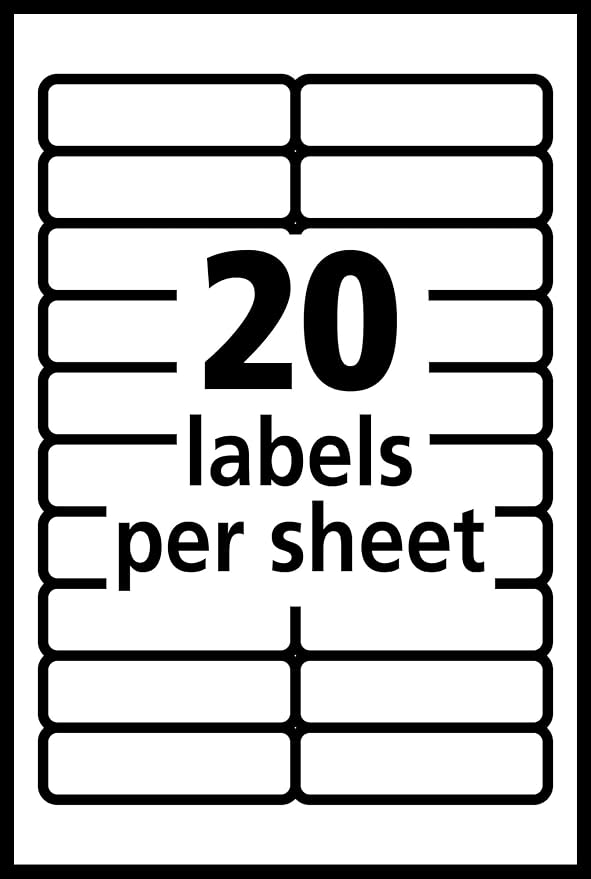 Avery Self-Adhesive Removable Labels, 0.5 x 1.75 Inches, 840 Per Pack - Image 3