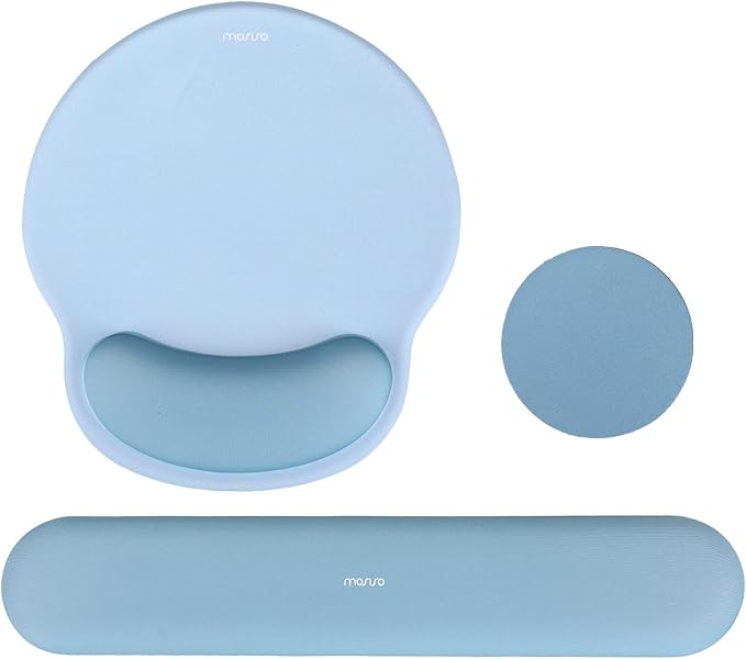 MOSISO Wrist Rest Support for Mouse Pad&Keyboard Set, Circle Curved Ergonomic by MOSISO