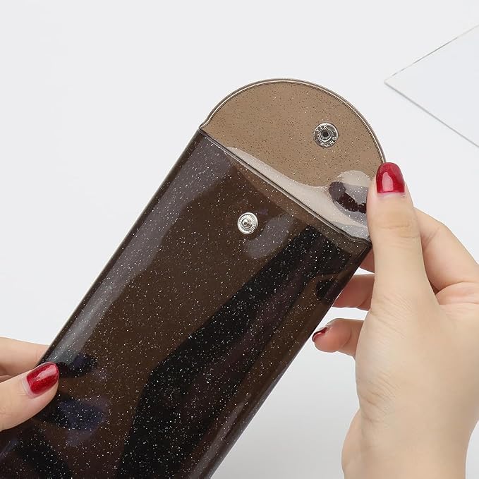 Black Cash Envelope Wallet PVC Budget Wallet - Image 8