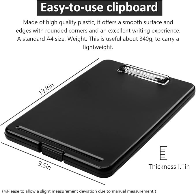 Clipboard with Storage, Storage Clipboard with Clip, Clipboards Foldable - Image 4