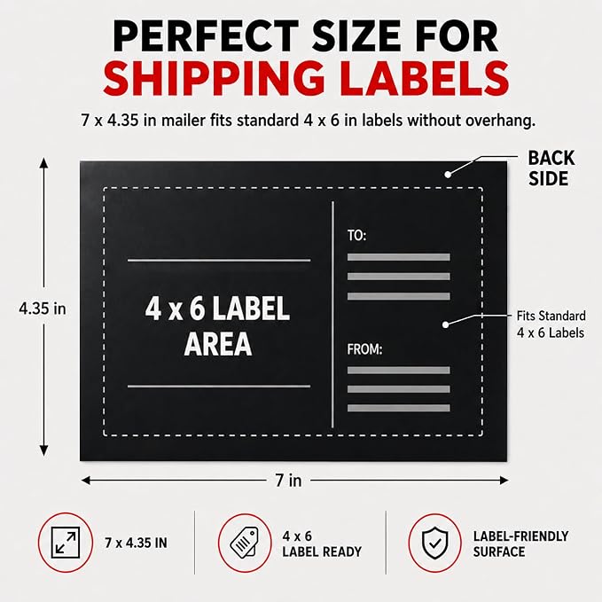 VIKA 100 Pack Trading Card Shipping Envelopes 7"x4.35", Self-Adhesive, Premium - Image 5