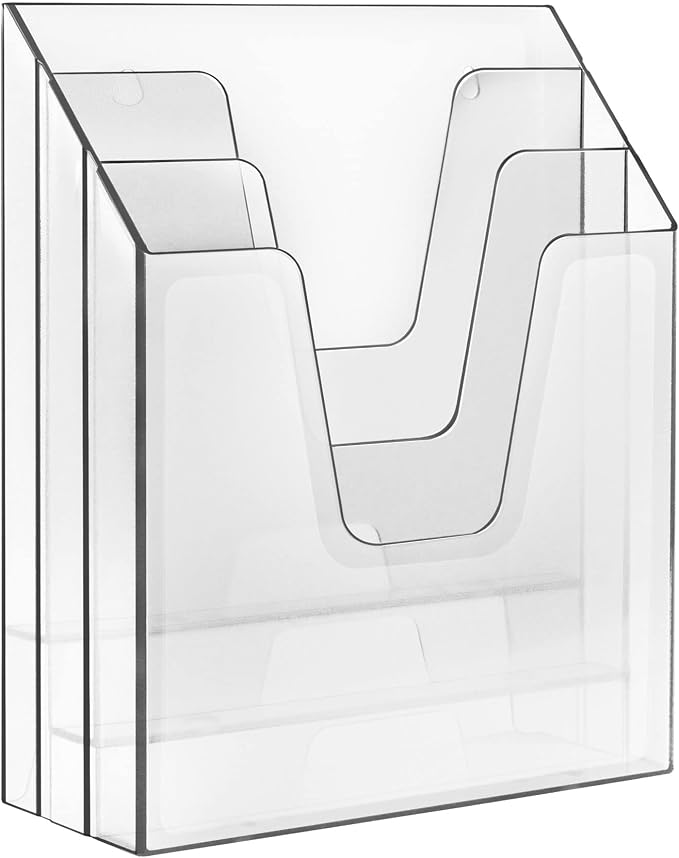 Acrimet Vertical Triple File Folder Holder Organizer, File Sorter | 3 by Organizingyourlife