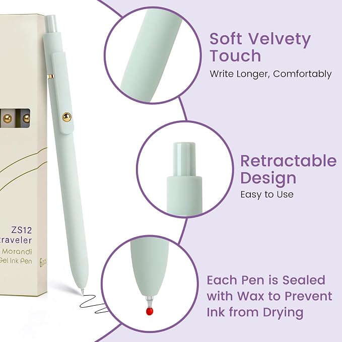 FIOVER Gel Pens, Quick Dry Smooth Writing Pens - Image 3