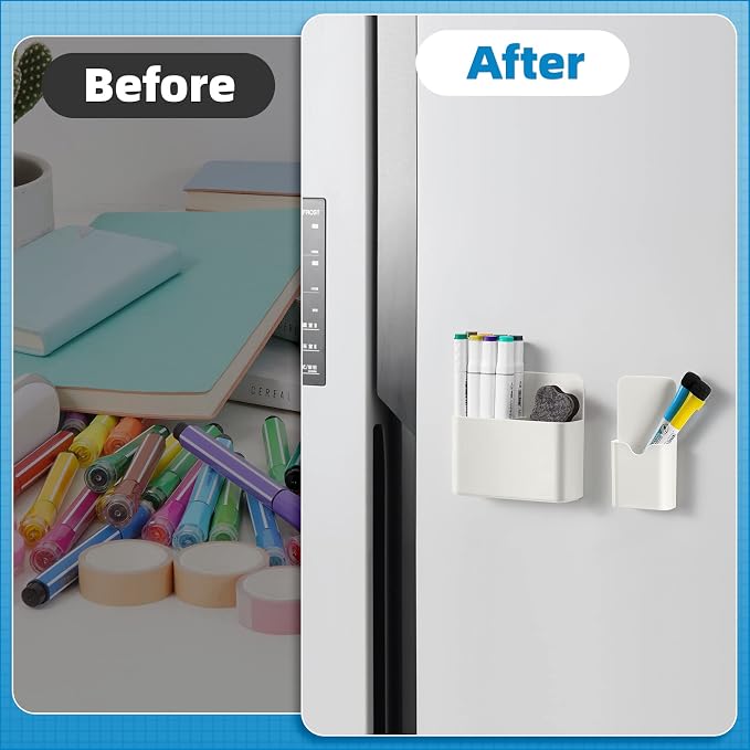 Magnetic Dry Erase Marker Holder, Magnetic Pen Holder Whiteboard Pen Holder Dry - Image 3