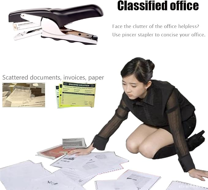 Stapler with 1000 Staples-Plier Stapler Save 60% Power, Good - Image 2