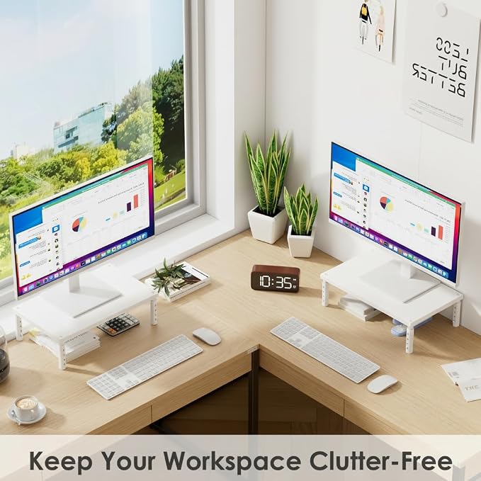 OPNICE Monitor Stand Riser for Desk, Adjustable Computer & Laptop Stand - Image 6