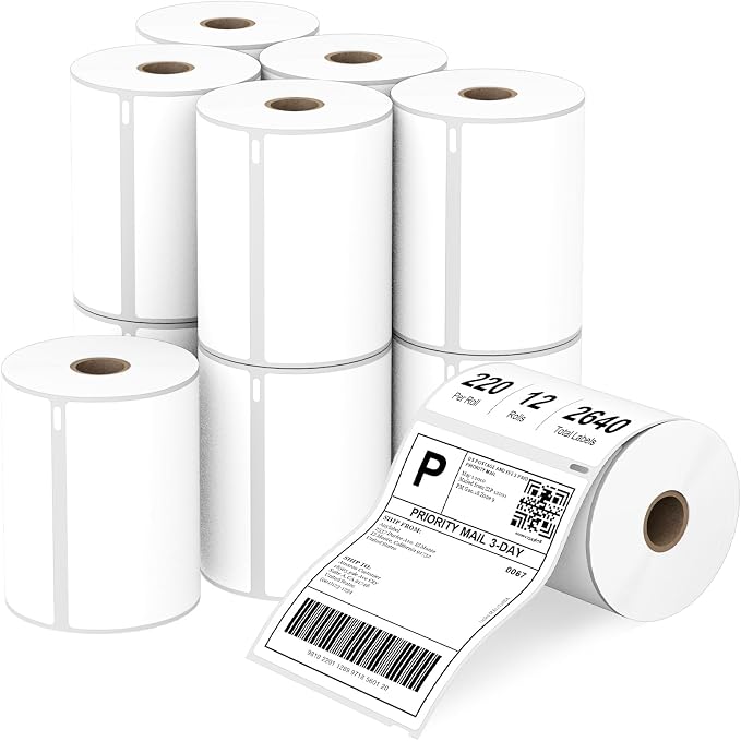 Compatible 4" x 6" Direct Thermal Label Replacement by Anylabel
