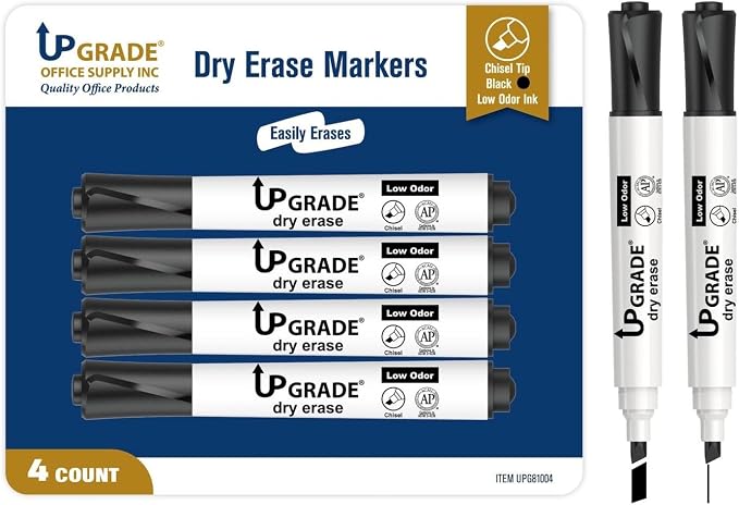 Upgrade Office Supply Dry Erase Markers, Chisel Tip by UpgradeOfficeSupply