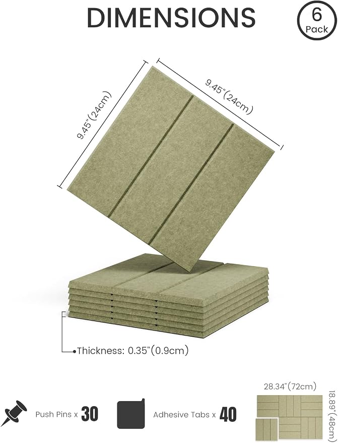 Felt Bulletin Board Tiles -28"x18" - Image 2