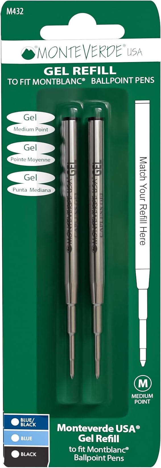 Monteverde USA Capless Gel Refills to Fit Montblanc Ballpoint Pens, Medium Point - Image 6