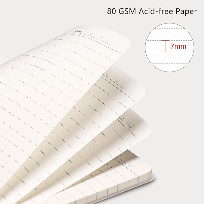RETTACY Spiral College Ruled Notebook, 140 Pages per Pack, B6 Small Pocket Size - Image 3