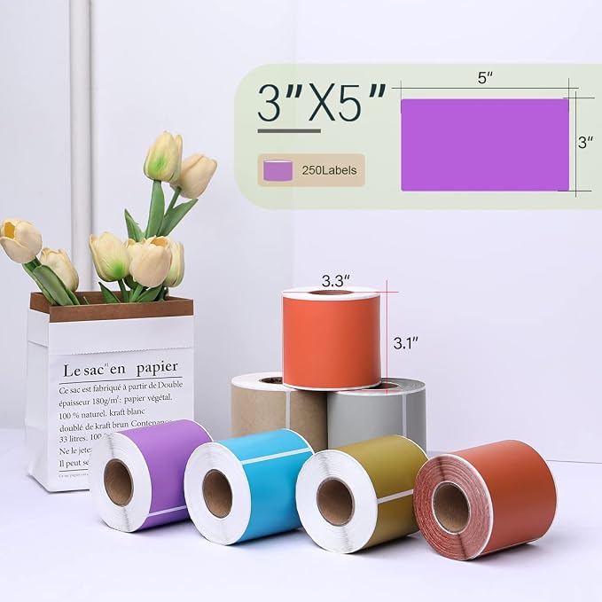 PARLAIM 5 X 3 inch Rectangle Inventory Labels Color Coding Stickers - Image 2