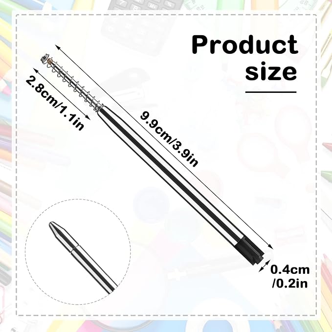 TIESOME 5pcs Replaceable Ballpoint Pen Refills - Image 2