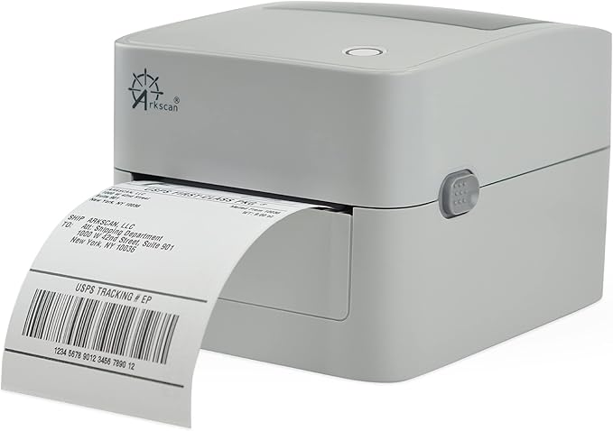 2054K-USB Upgraded 2054A Shipping Label Printer for Windows Mac Chromebook, Support Amazon Ebay Paypal Etsy Shopify ShipStation UPS USPS FedEx, fit Roll & Fanfold 4x6 Direct Thermal-DeskLoop Office