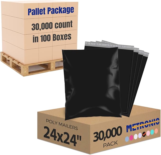 Metronic Poly Mailers 24x24 30000 Pack, Large Shipping Bags by METRONIC