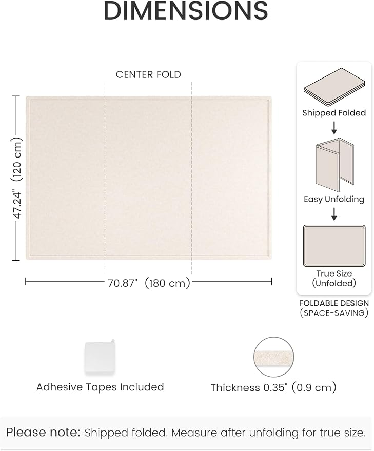 Fluxynara Large Bulletin Board, 70.8" x 47.2" Cork Board Alternative - Image 2