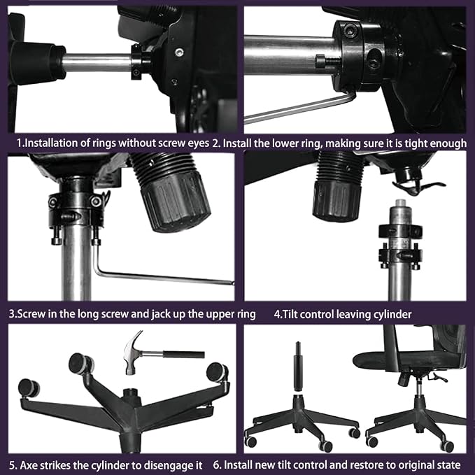 Gjpwyfdc Gaming Chair Tilt Mechanism Replacement, Heavy Duty 6'' X 8.7''- - Image 4