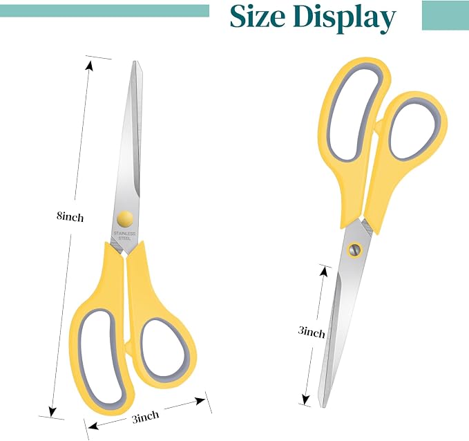 6 Packs Sewing Craft Scissors Bulk, Stainless Steel Shears - Image 2