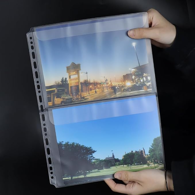 Mogoostry A4 Binder Pockets Zipperless Cash Envelopes 2 Pocket Binder Sleeves - Image 4