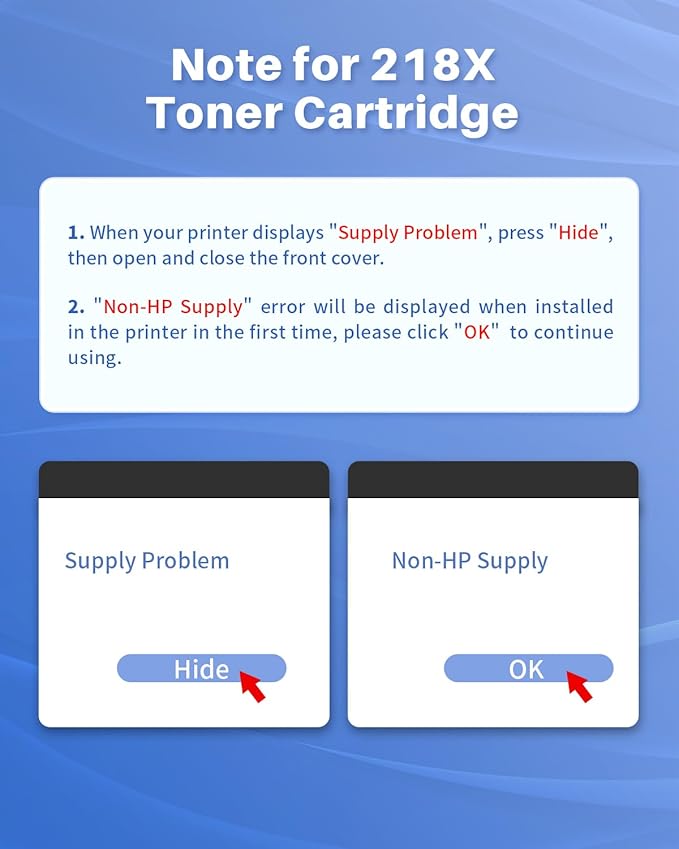 218X Toner Cartridges 4 Pack (with Chip) Compatible Replacement for HP 218X W2180X 218A W2180A Toner for HP Color Laserjet Pro 3201dw, MFP 3301cdw, 3301fdw, 3301sdw Printer (B/C/M/Y, High-Yield)