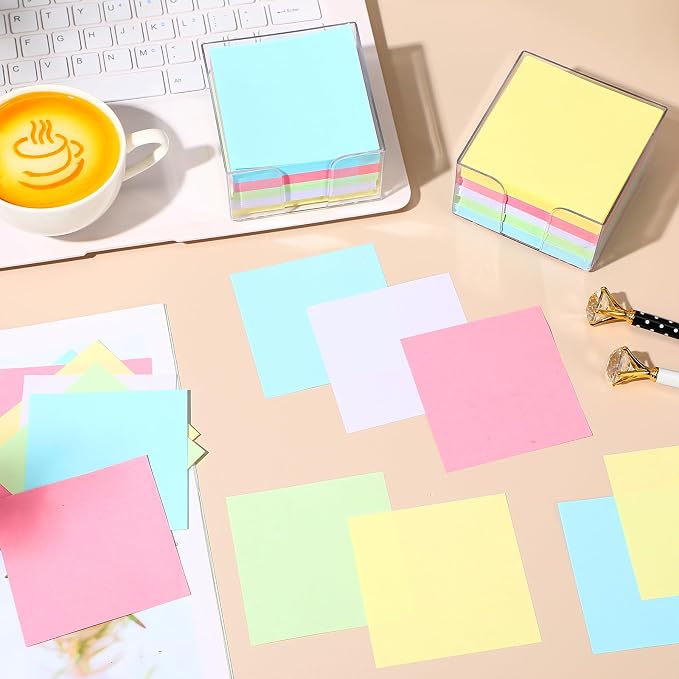 Resurhang 1000 Pieces Small Note Pad 3.4 Inch x 3.4 Inch Square Memo Cube - Image 6