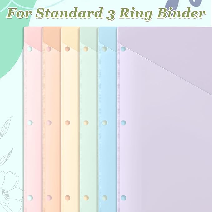 Epakh 6 Pcs Binder Dividers for 3 Rings Binders Index Dividers - Image 6