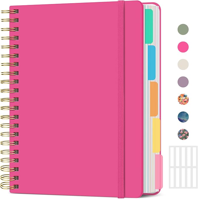 Hardcover Spiral Journal Notebooks by Taja