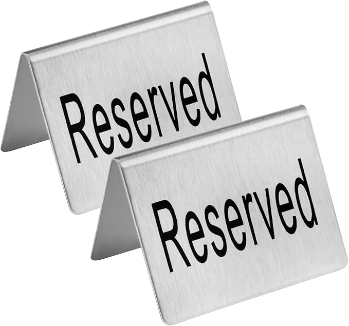 New Star Foodservice Stainless Steel Table Tent Sign by NewStarFoodservice