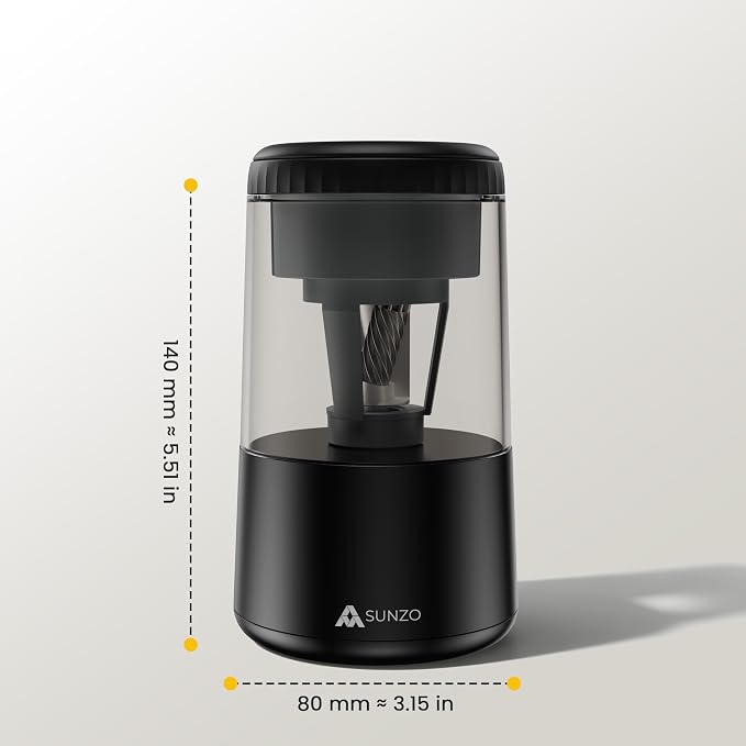 SUNZO Electric Pencil Sharpener, Fully Automatic Sharpener - Image 7