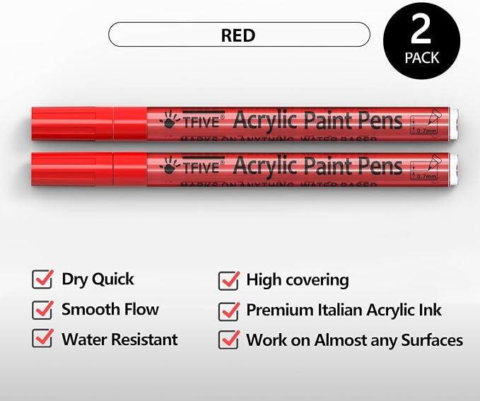 TFIVE Red Paint Pens - Image 2