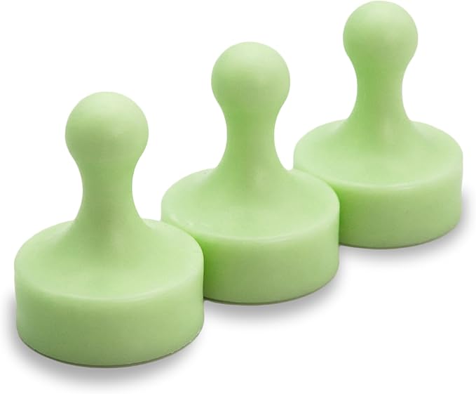 GLASSBOARD STUDIO Powerful Neodymium Magnets, Pawn-Shaped - Strong Fridge/Refrigerator and Whiteboard Magnet, Ideal for Office, Kitchen, Crafts - Rare Earth, Heavy Duty (3, Citrus Green)-DeskLoop Office