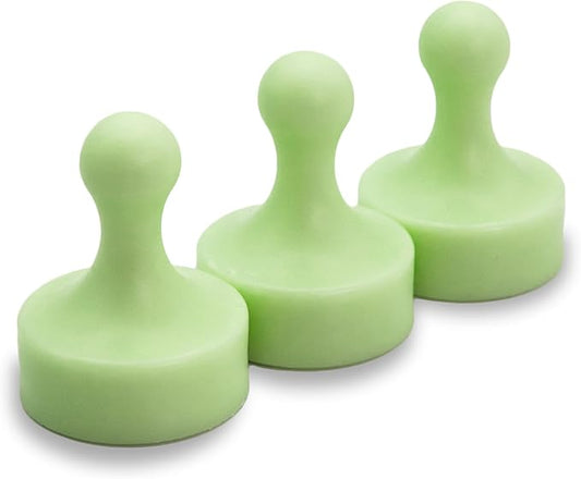 GLASSBOARD STUDIO Powerful Neodymium Magnets, Pawn-Shaped - Strong Fridge/Refrigerator and Whiteboard Magnet, Ideal for Office, Kitchen, Crafts - Rare Earth, Heavy Duty (3, Citrus Green)-DeskLoop Office