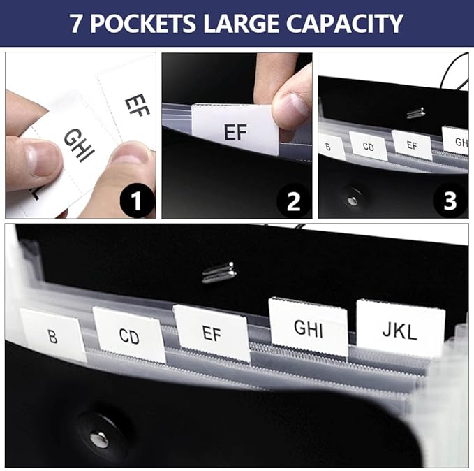 Credibility Accordion File Folder Organizer, 2 Packs Vertical Expanding - Image 4