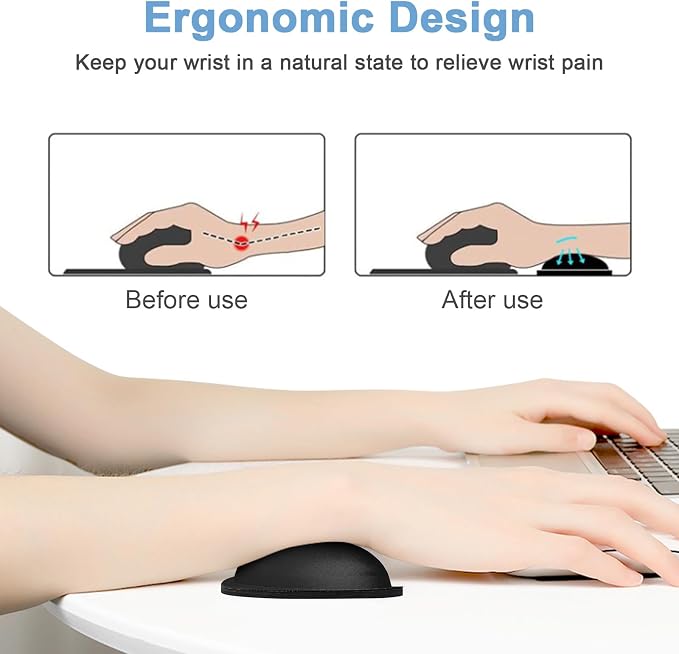 Dapesuom Mouse Wrist Rest, Cute Ergonomic Memory Foam Mouse Wrist - Image 3