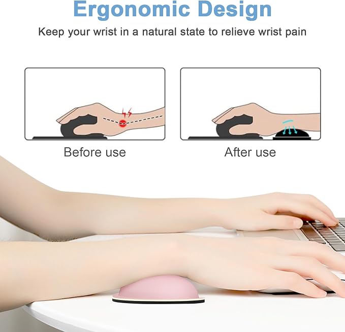 Dapesuom Mouse Wrist Rest, Cute Ergonomic Memory Foam Mouse Wrist - Image 3