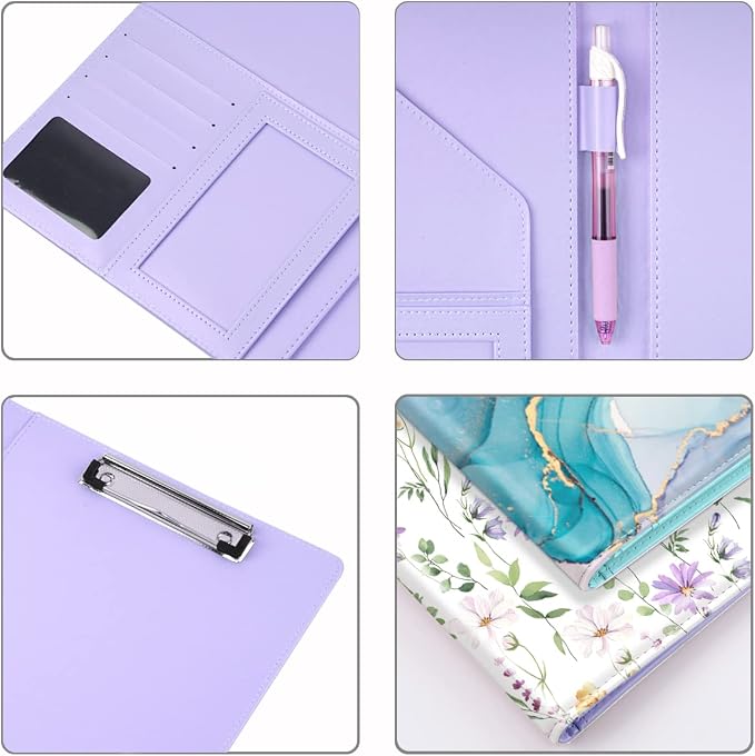 Padfolio Portfolio Folder, Faux Leather Interview Resume Legal Pad - Image 3