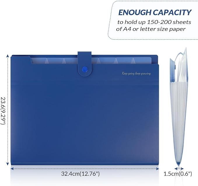 SKYDUE Accordion File Organizer, Expanding File Folder - Image 3