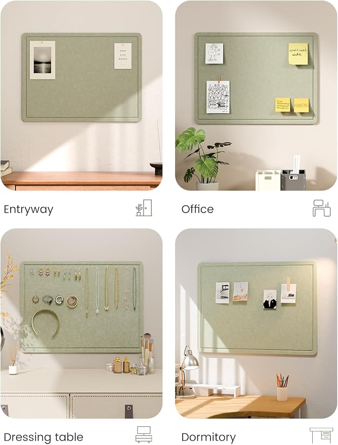 Fluxynara Bulletin Board, 23.6" x 17.5" Cork Board Alternative - Image 7