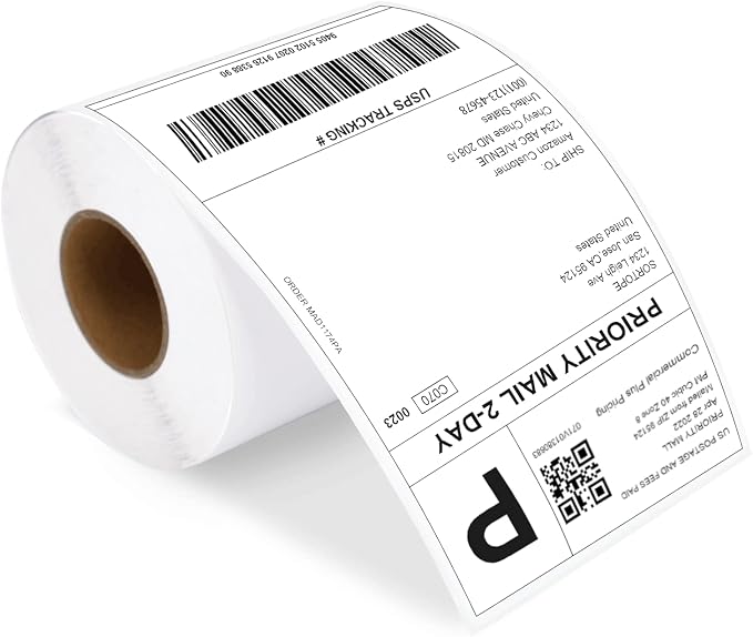 4x6 Direct Thermal Labels with 220 Labels/Roll by Razuvo
